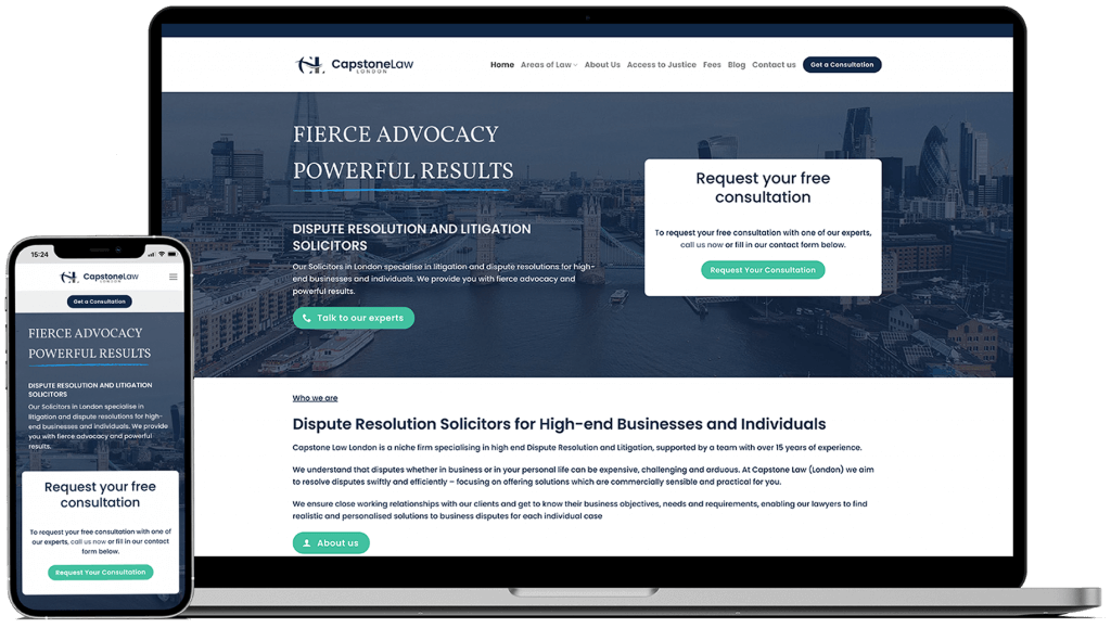Capstone Law Solicitors Website Design