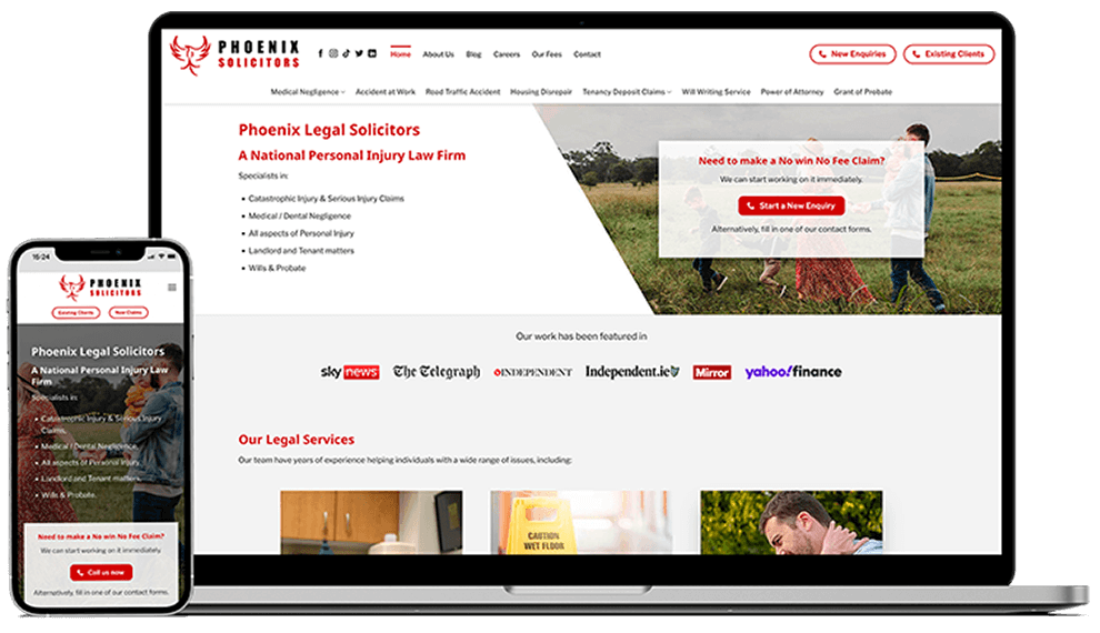Phoenix Legal Solicitors Website Design