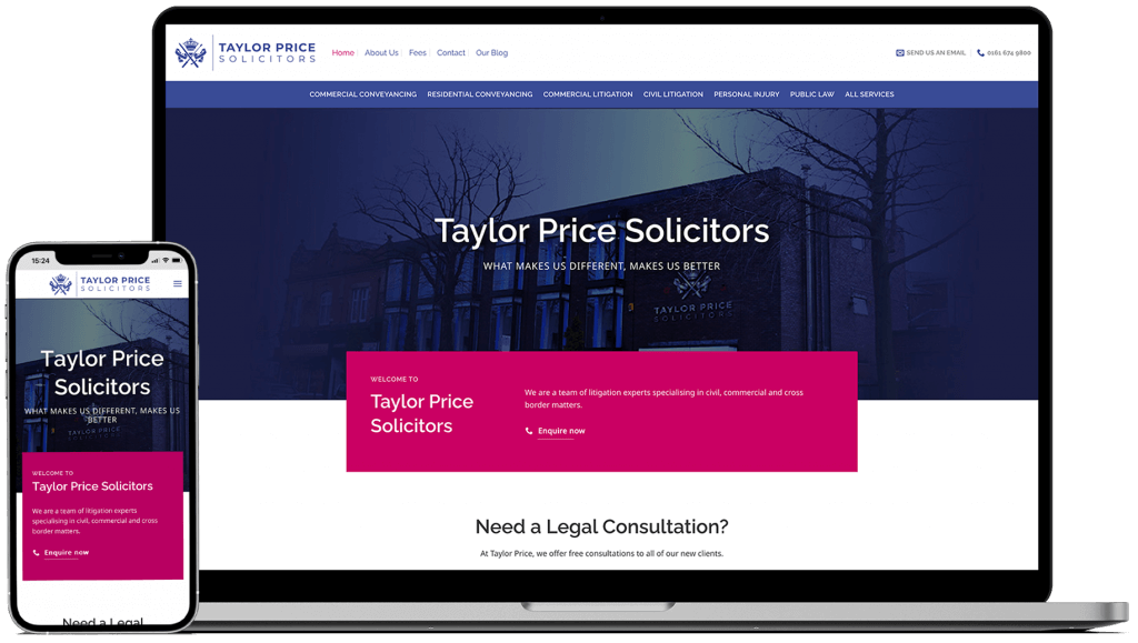 Taylor Price Solicitors Website Design