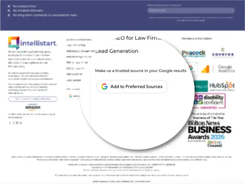 Make Intellistart Your Preferred Source on Google | Legal Marketing